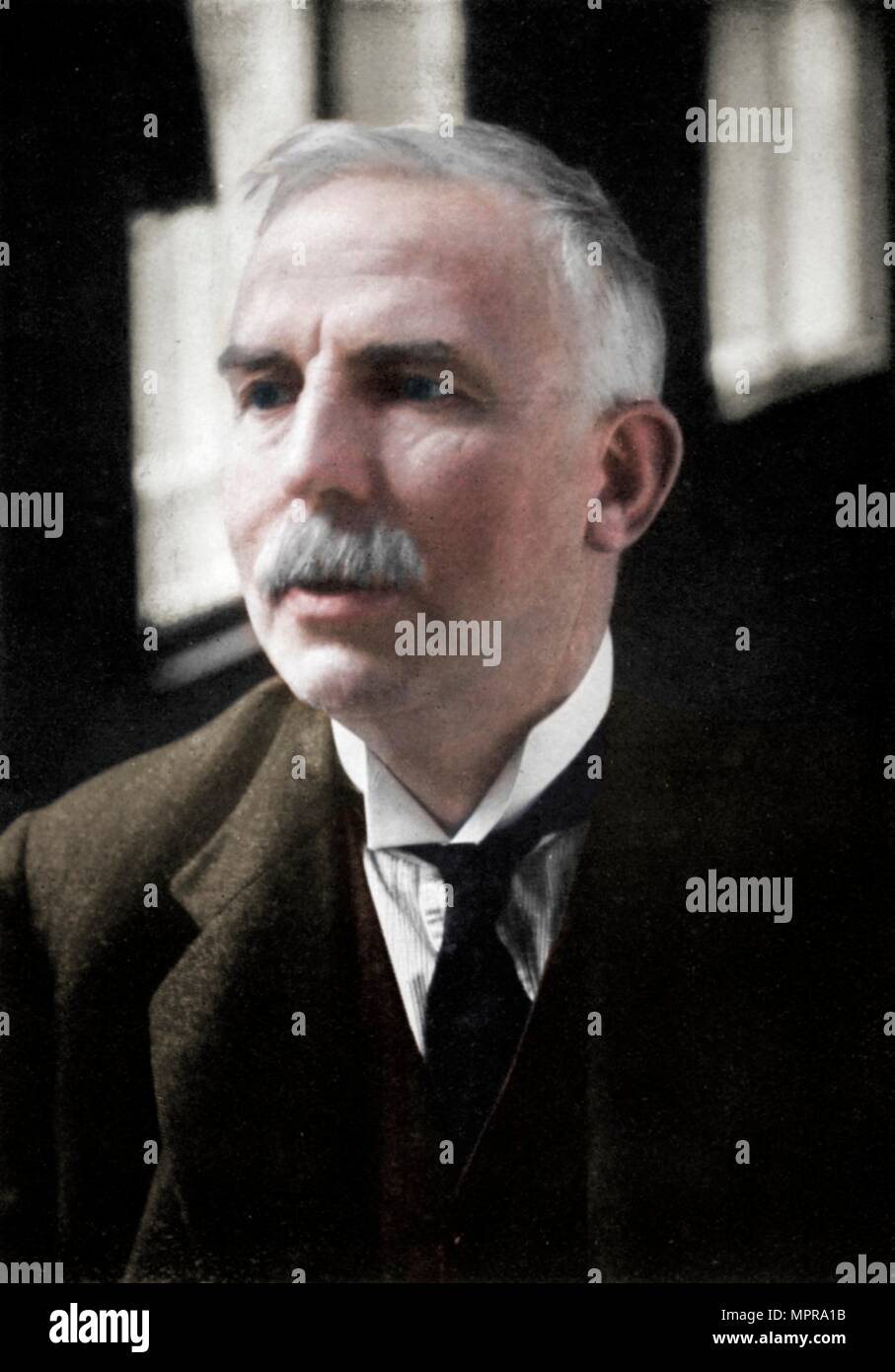 Ernest Rutherford (1871-1937), Nobel prize-winning atomic physicist, c1908.   Artist: Unknown. Stock Photo