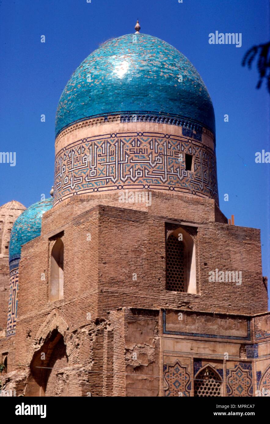 Domes of Mausoleum, Shah-i-Zinda Complex, Samarkand, 14th-15th century, (c20th century) Artists: CM Dixon, Unknown. Stock Photo