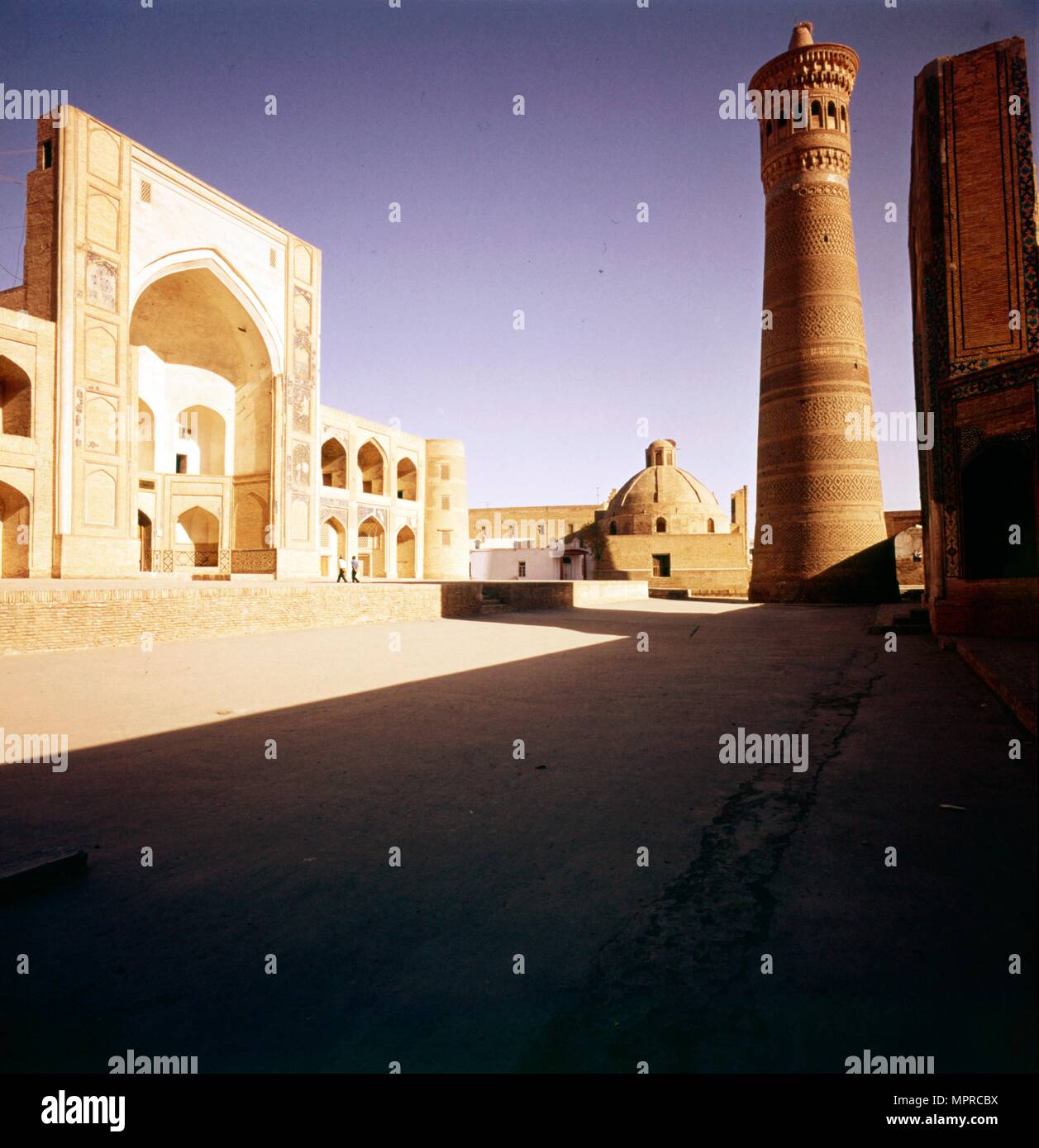 Bukhara,  The Kalian Mosque built 15-16th Cnt + Minarfj (1127) Artists: CM Dixon, Unknown. Stock Photo
