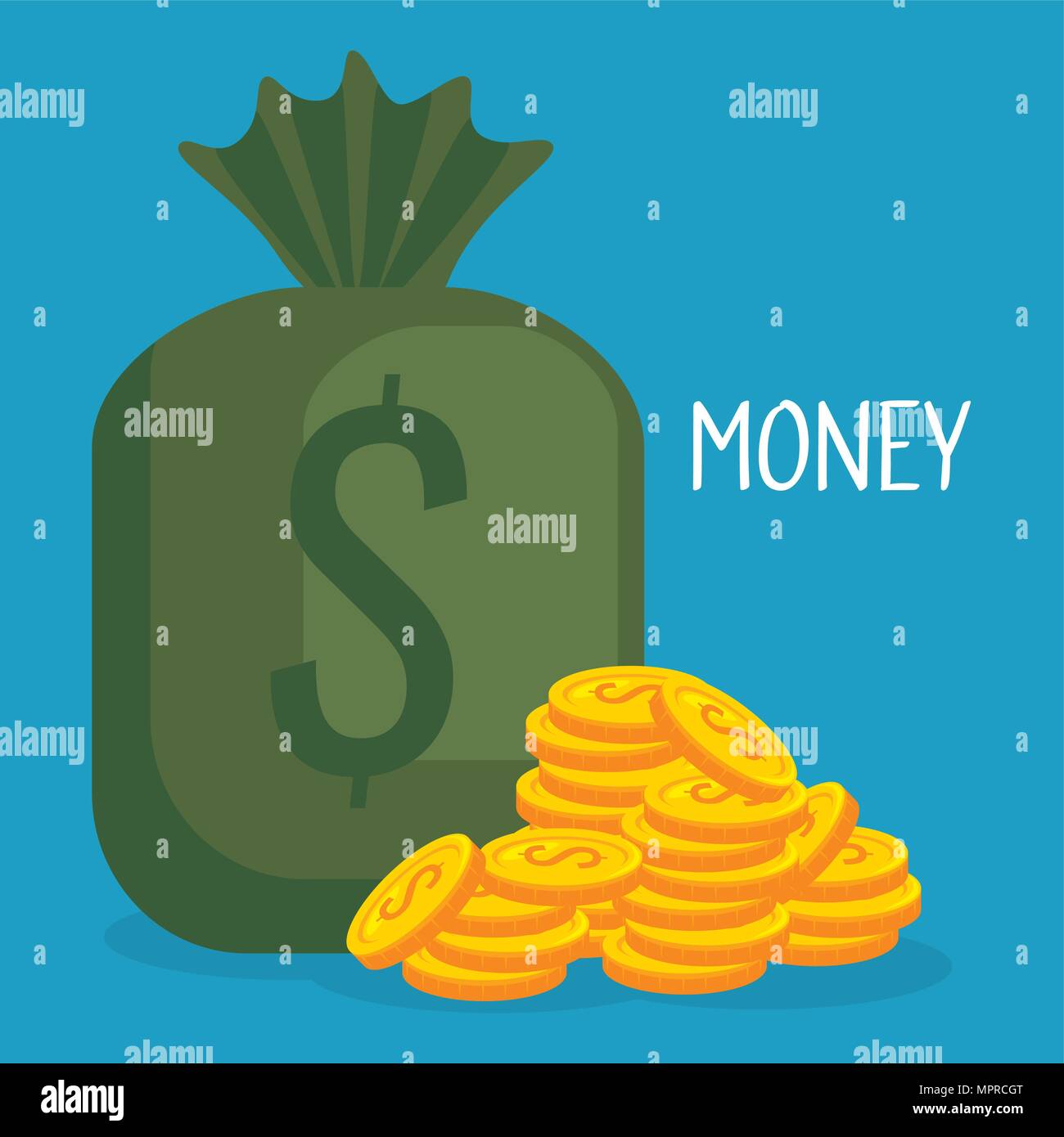 bag with coins money Stock Vector Image & Art - Alamy