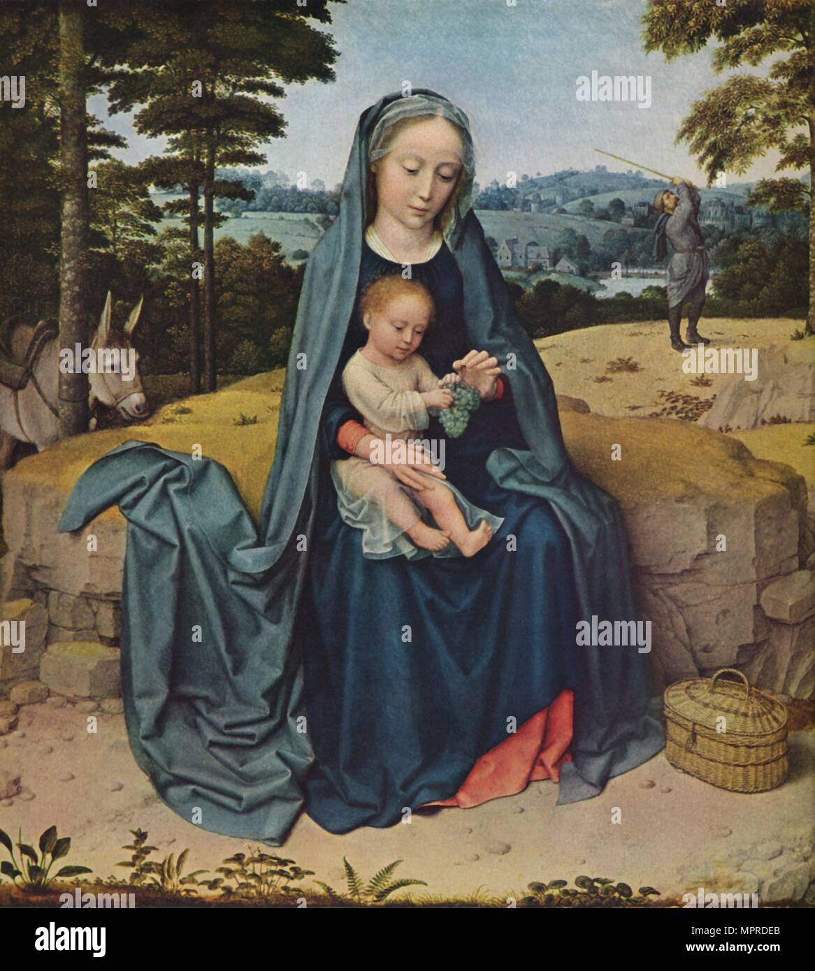 Vintage 1960 Runge “The Rest on the Flight into Egypt” Art Print Vintage 1960 Runge “The Rest on the Flight into Egypt” Art Print