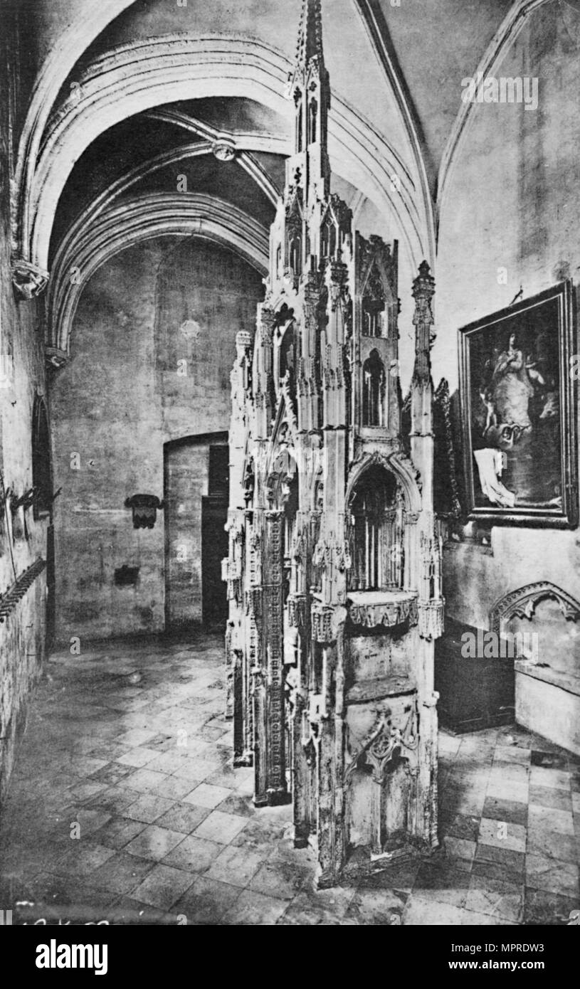 'Interior Tomb of the Pope Jean XXII', c1925. Artist: Unknown. Stock Photo