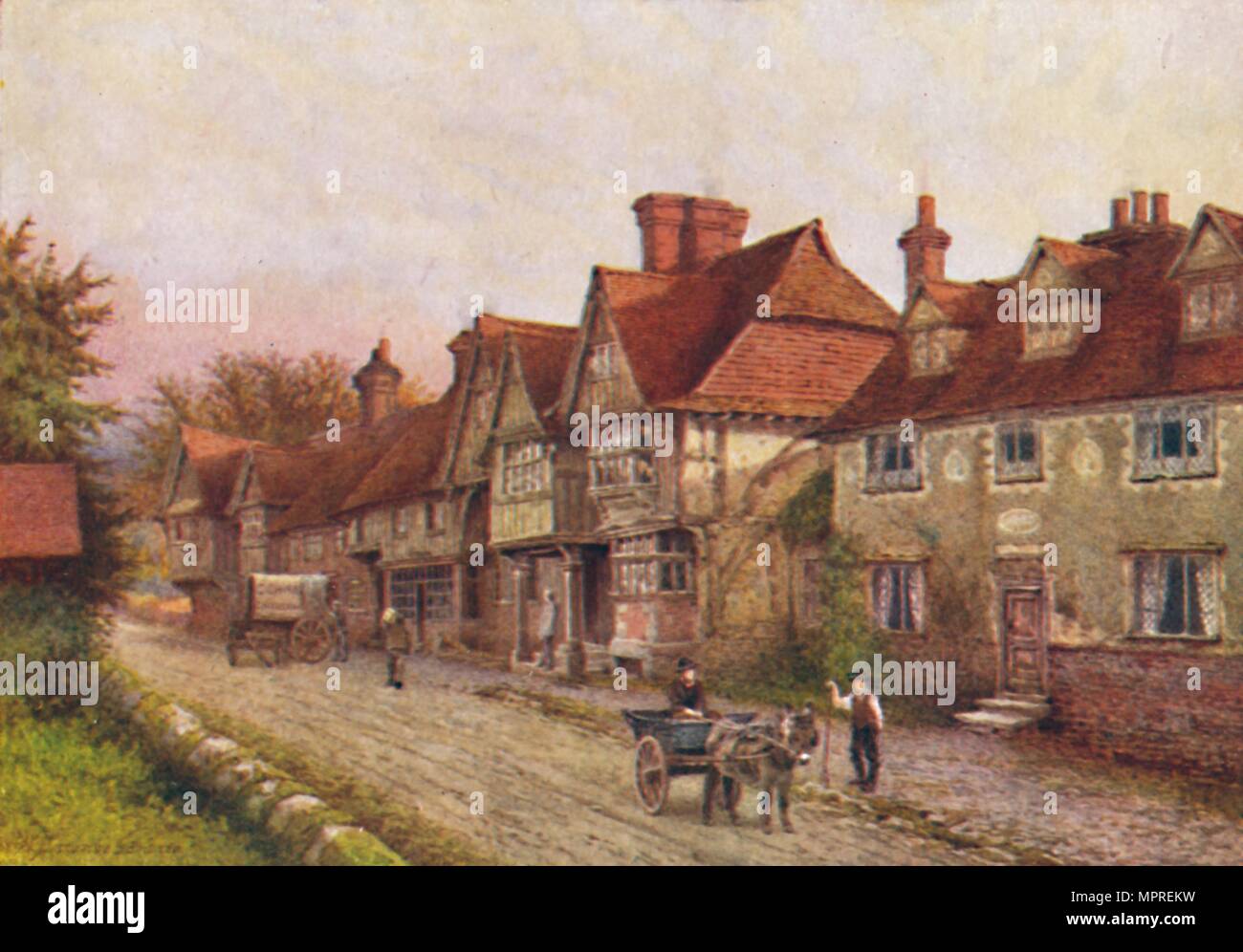 'Chiddingstone from the Corner of the Churchyard', 1907. Artist: William Biscombe Gardner. Stock Photo