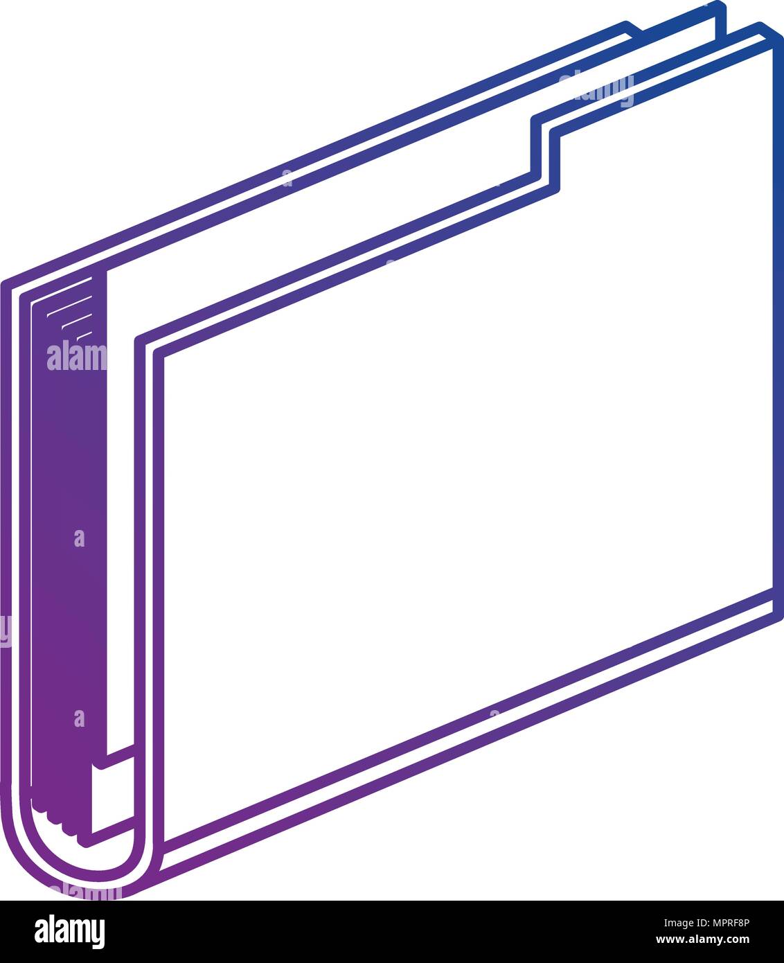 file folder isometric icon Stock Vector