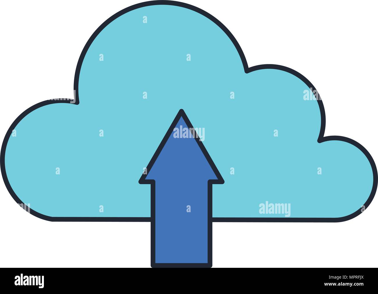 cloud computing with arrow upload Stock Vector Image & Art - Alamy
