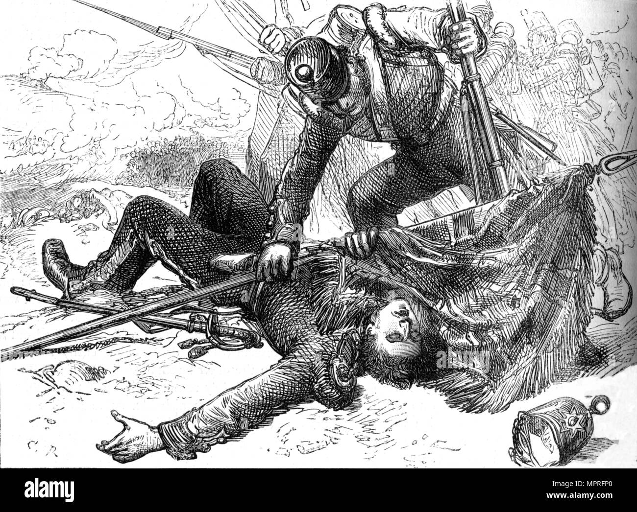 'Death of Ensign Anstruther', c1880. Artist: C.R.. Stock Photo
