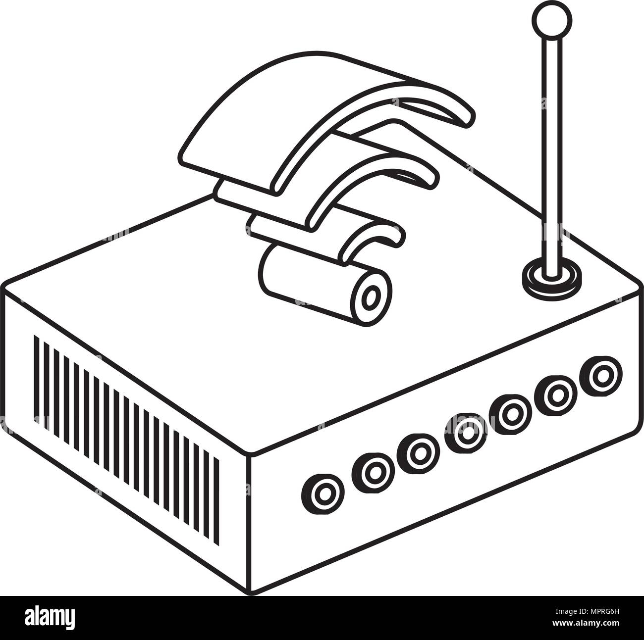 router device isometric icon Stock Vector