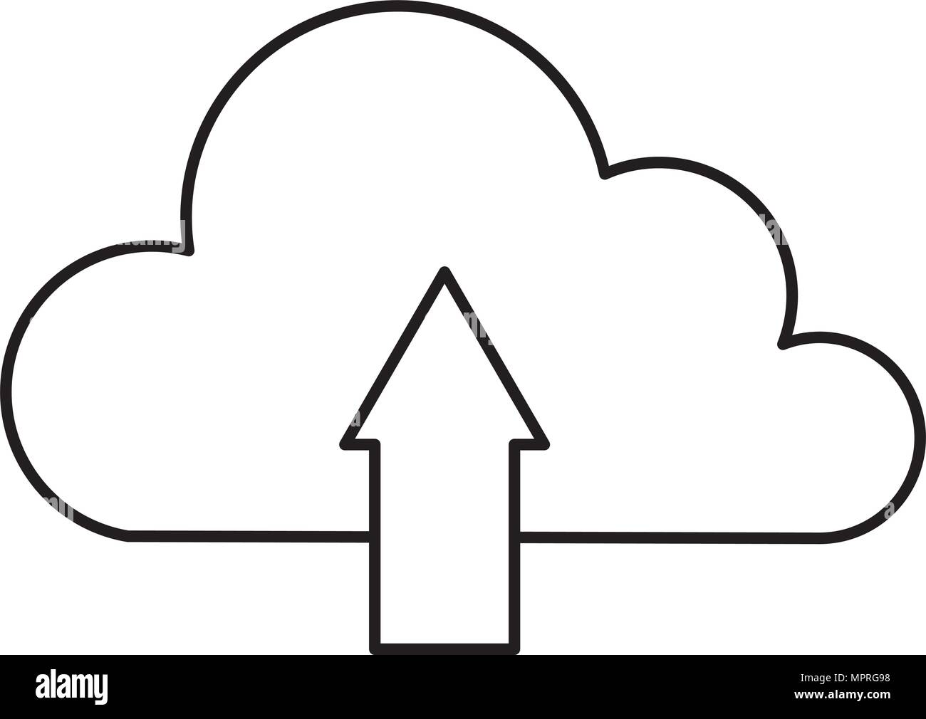 cloud computing with arrow upload Stock Vector Image & Art - Alamy