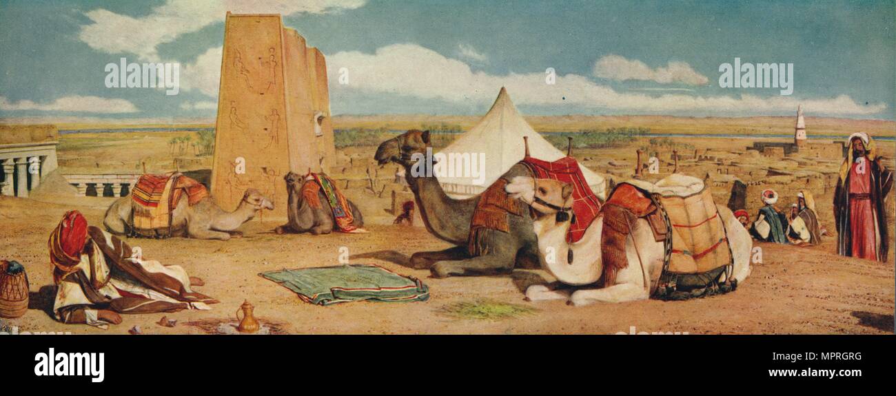 'Edfou: Upper-Egypt', 1860, (c1915). Artist: John Frederick Lewis. Stock Photo