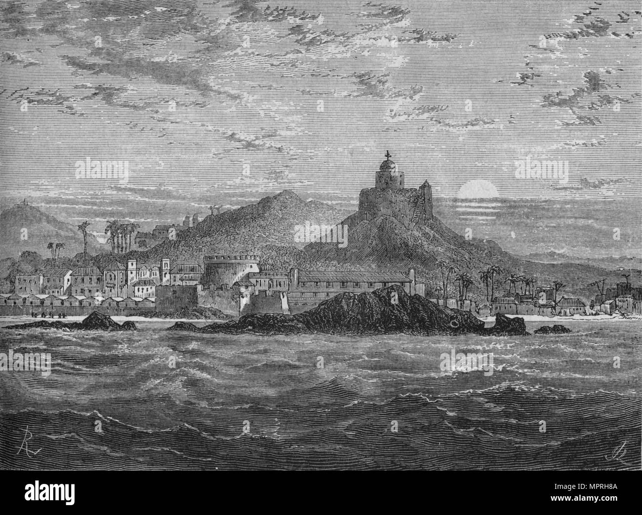 'Cape Coast Castle', c1880. Artist: Unknown. Stock Photo