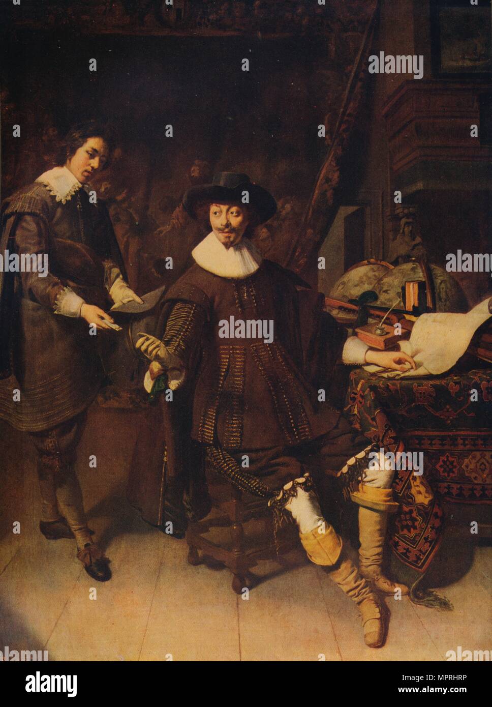 'Constantijn Huygens and his Clerk', 1627, (c1915). Artist: Thomas de Keyser. Stock Photo