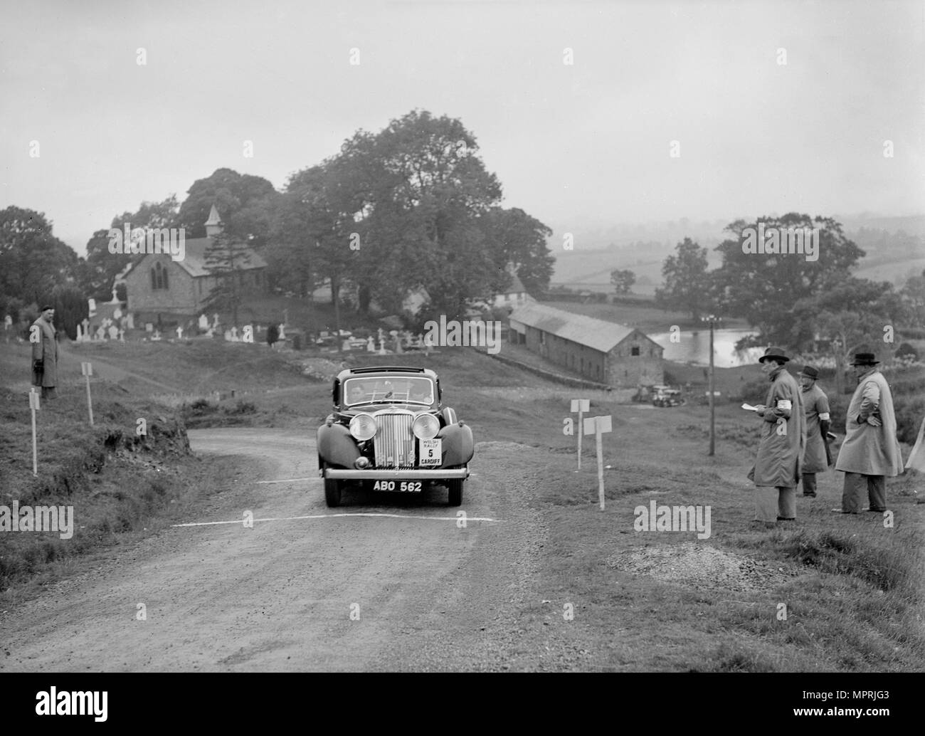 Jaguar SS saloon of SG Davies competing in the South Wales Auto Club