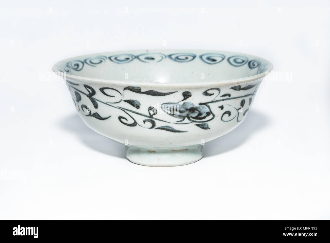 Blue and white bowl, 13th century. Artist: Unknown. Stock Photo