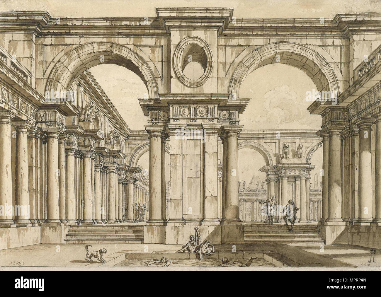 Set design for the Opera La clemenza di Tito (The Clemency of Titus) by Wolfgang Amadeus Mozart, 18t Stock Photo