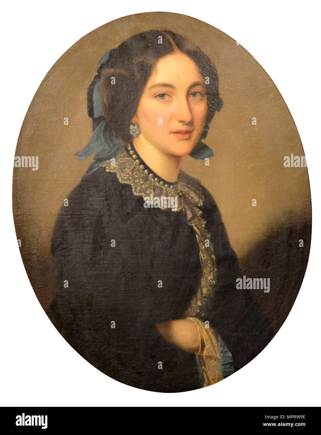 Portrait of Maria Alexeevna Sukhotina (1830-1889), née Dyakova. Stock Photo