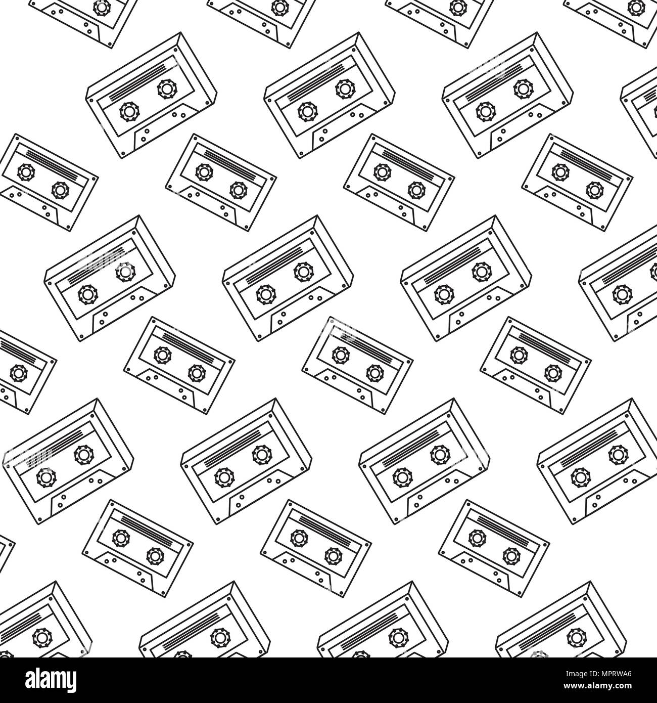 line retro cassette old tape background Stock Vector Image & Art - Alamy