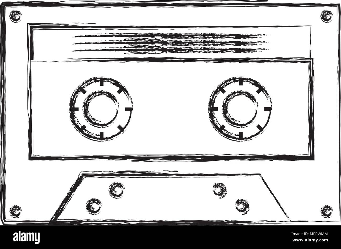grunge retro cassette tape audio old Stock Vector Image & Art - Alamy