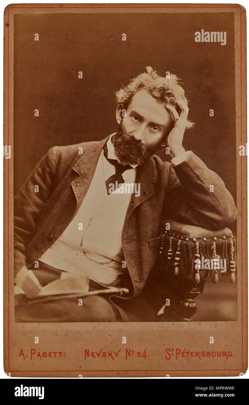 Portrait of Nicholas Miklouho-Maclay (1846-1888). Stock Photo