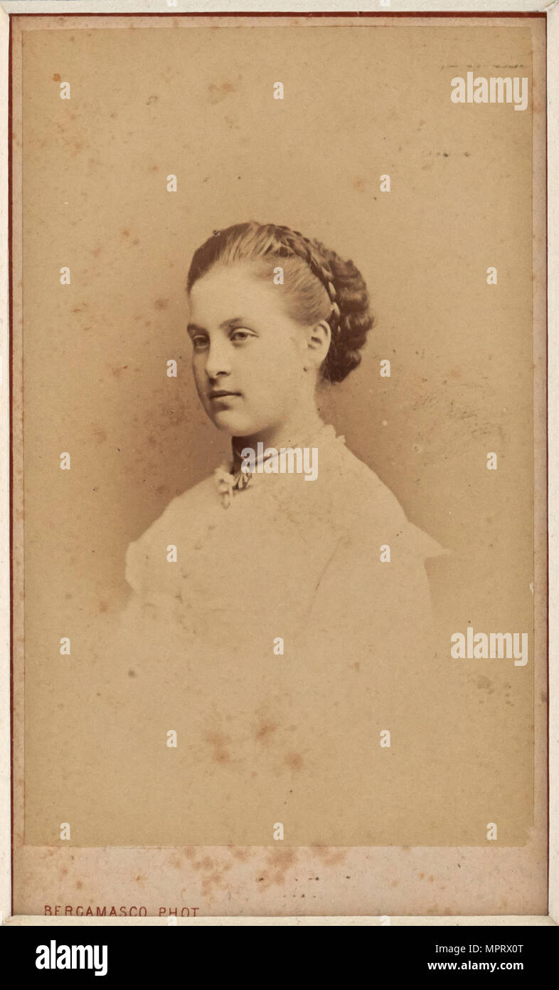 Portrait of Grand Duchess Olga Constantinovna of Russia (1851-1926). Stock Photo
