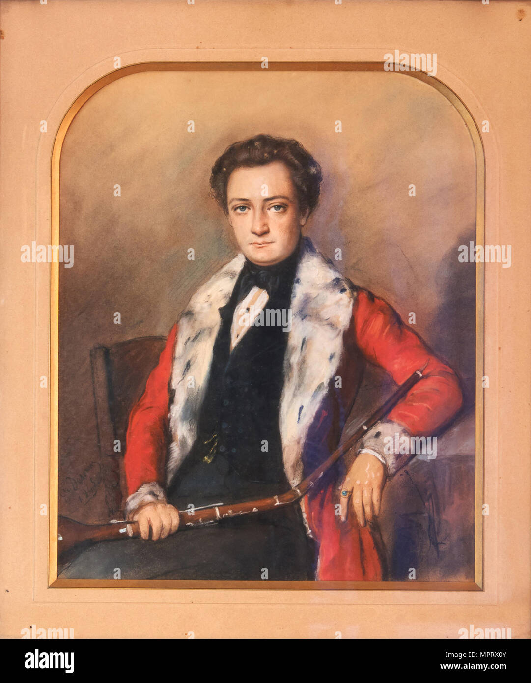 Portrait of Nikolay Sergeyevich Turgenev (1816-1879). Stock Photo