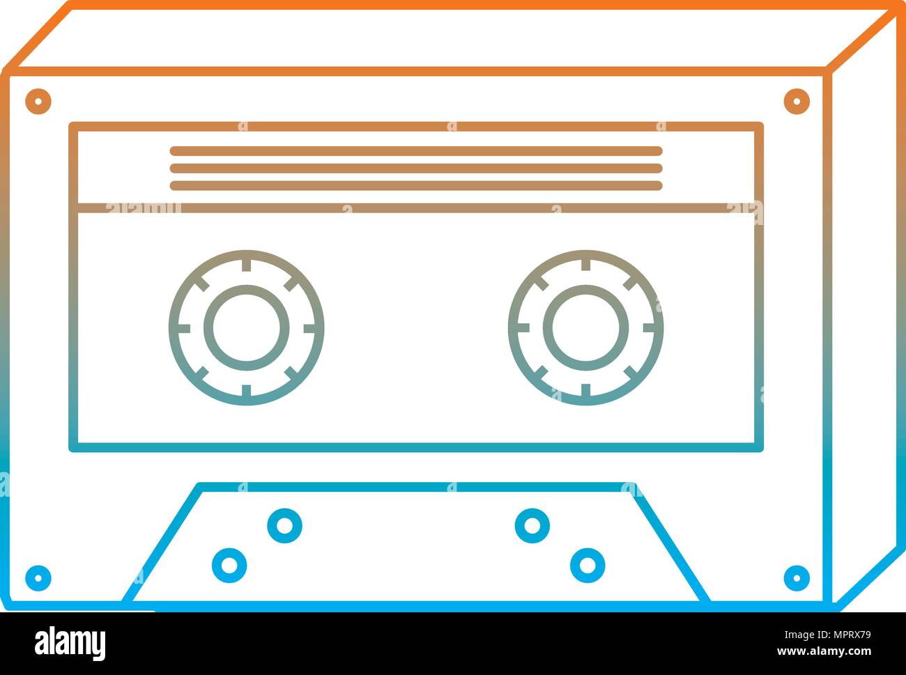 degraded line stereo retro cassette tape audio Stock Vector Image & Art ...