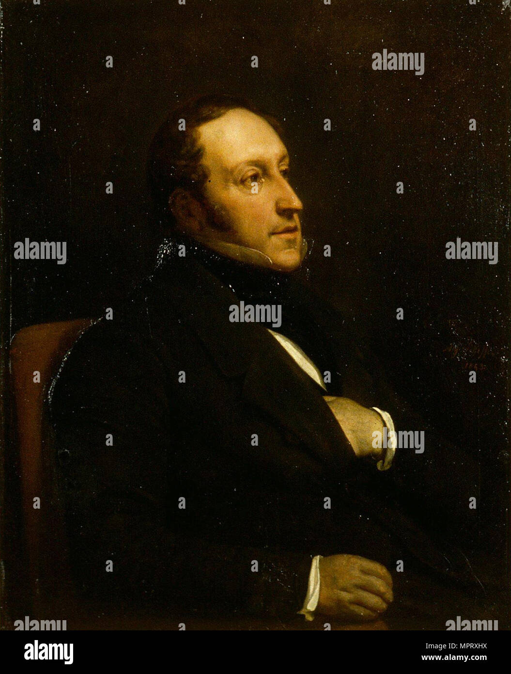 Portrait of the composer Gioachino Antonio Rossini (1792-1868). Stock Photo
