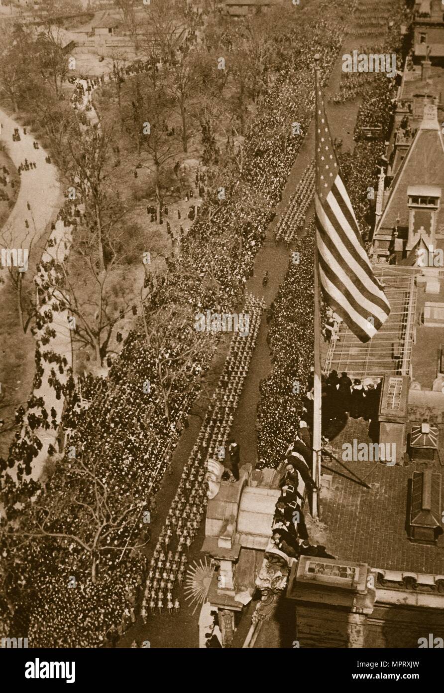 Triumphal march of the 27th Division, U.S. Army, in New York, March 25th, 1919. Stock Photo