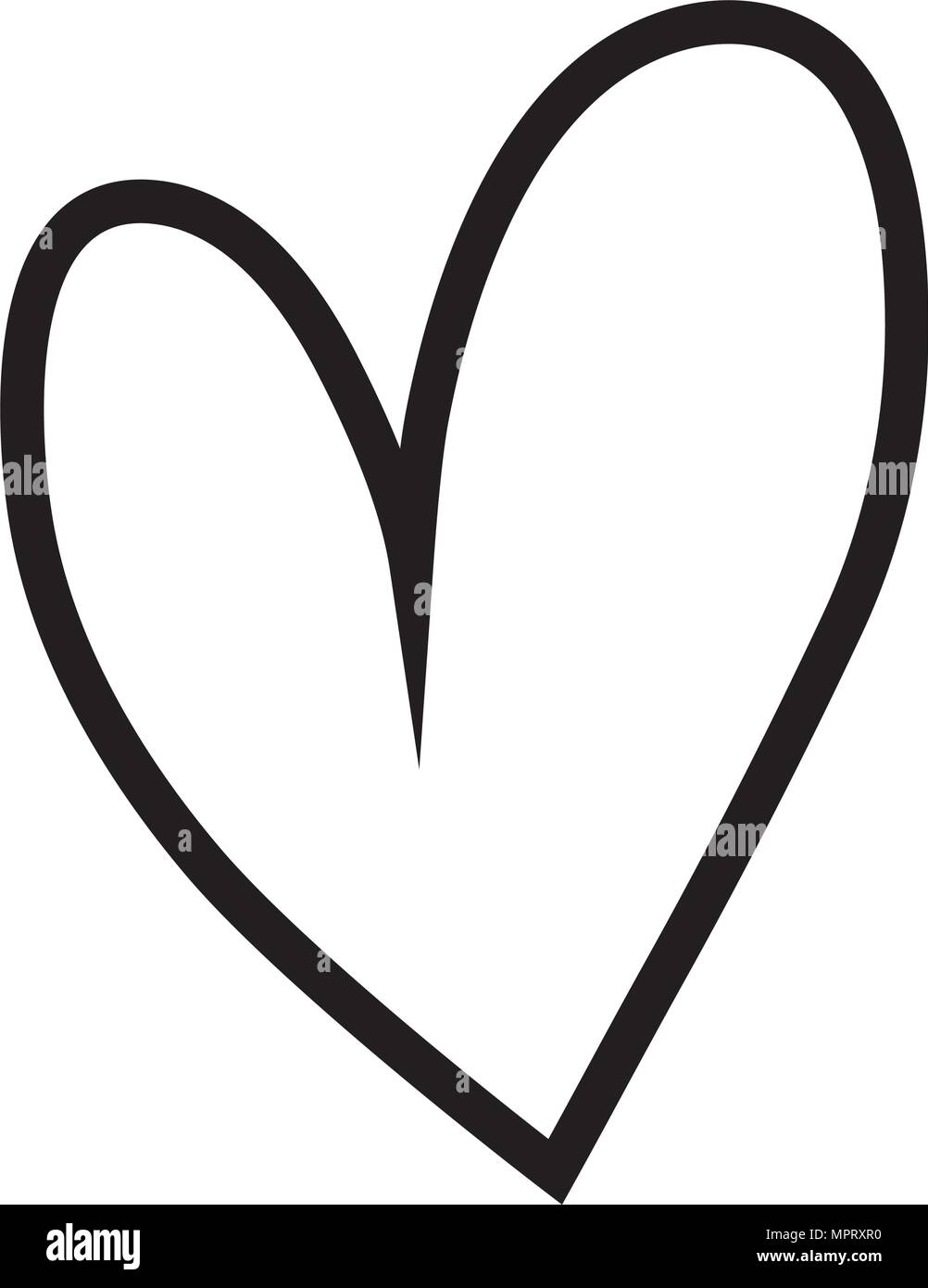 line passion heart symbol shape design Stock Vector Image & Art - Alamy