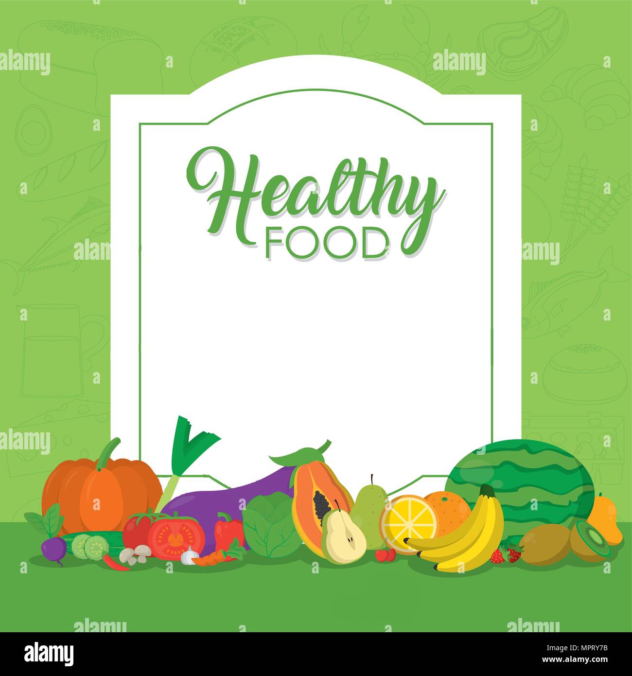 Healthy food concept Stock Vector Image & Art - Alamy
