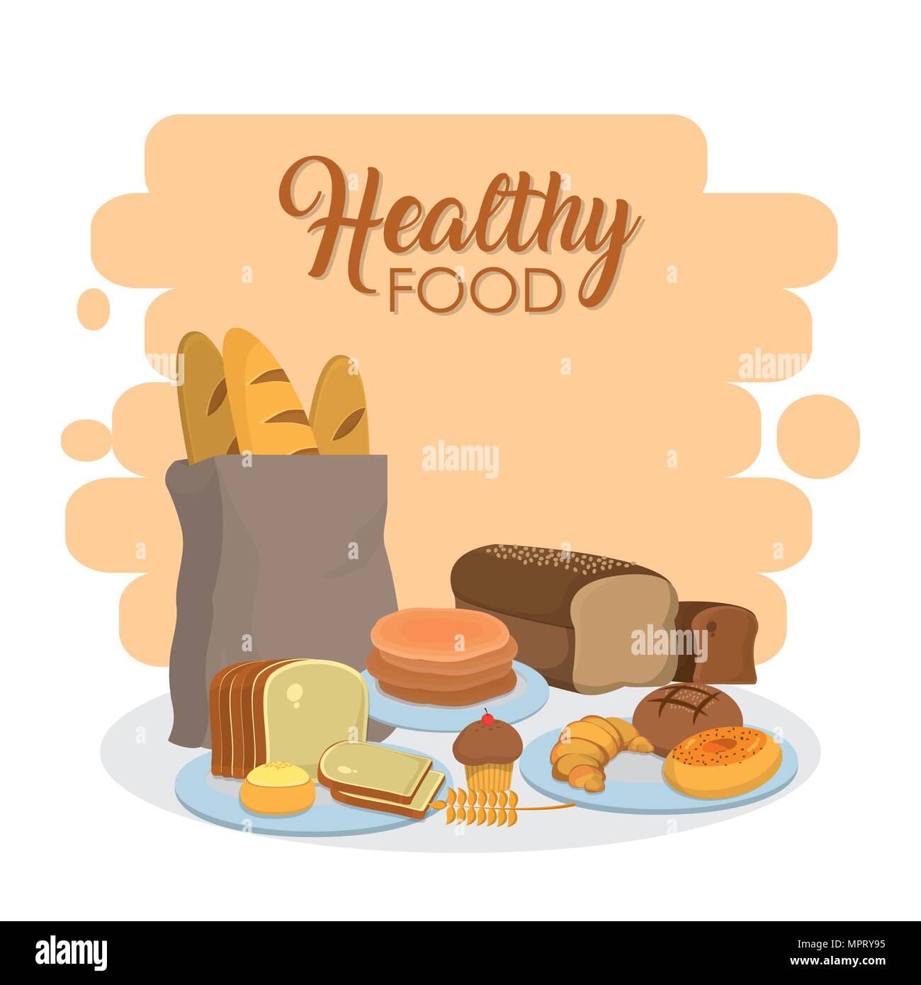 Healthy food bakery products Stock Vector Image & Art Alamy