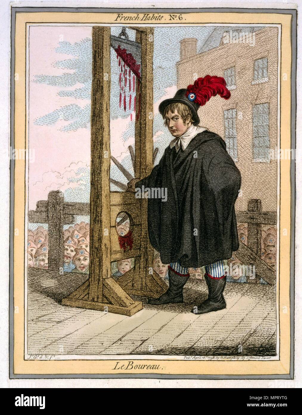 Le Boureau, French Habits No. 6, 1798. Stock Photo