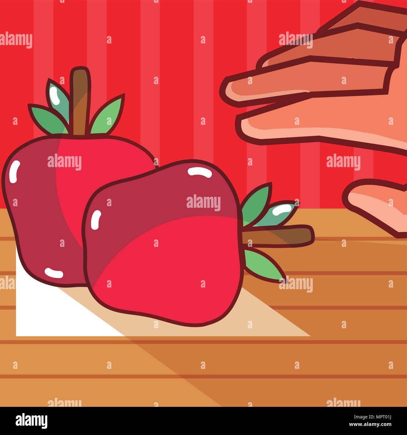 Apple food cartoon Stock Vector Image & Art Alamy