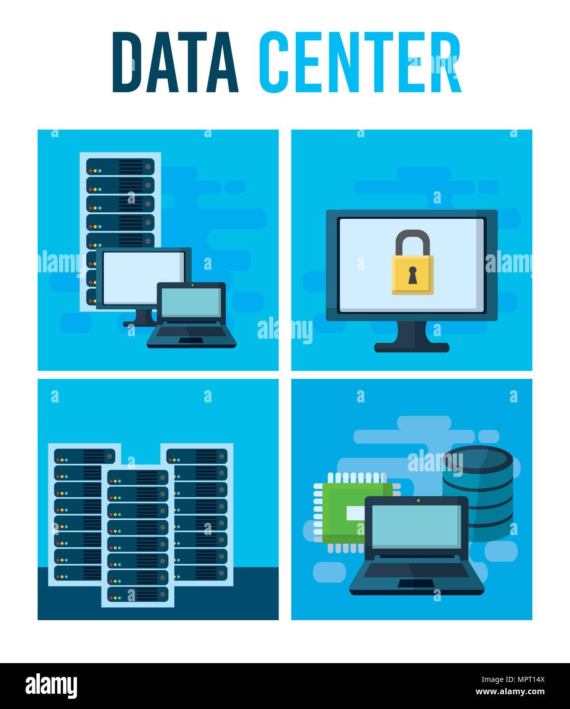 Data center technology Stock Vector Image & Art - Alamy