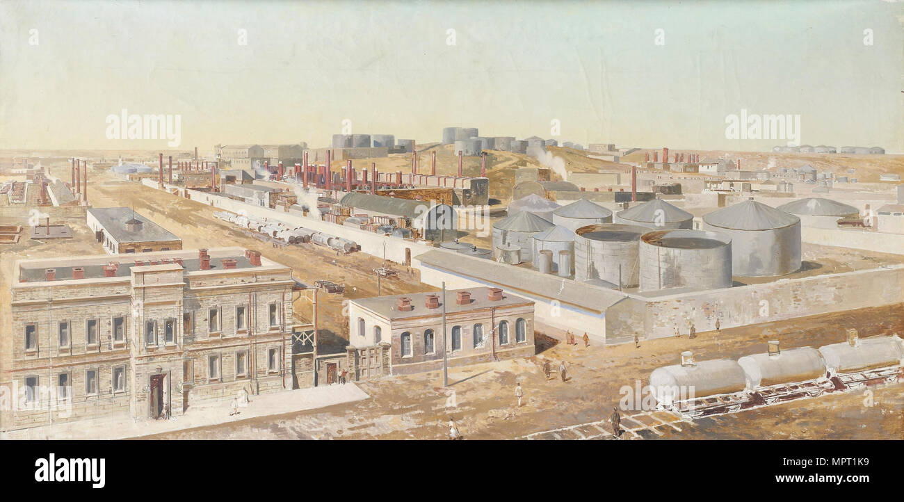 The Nobel Brothers Petroleum Company in Baku, Second Half of the 19th cen. Stock Photo