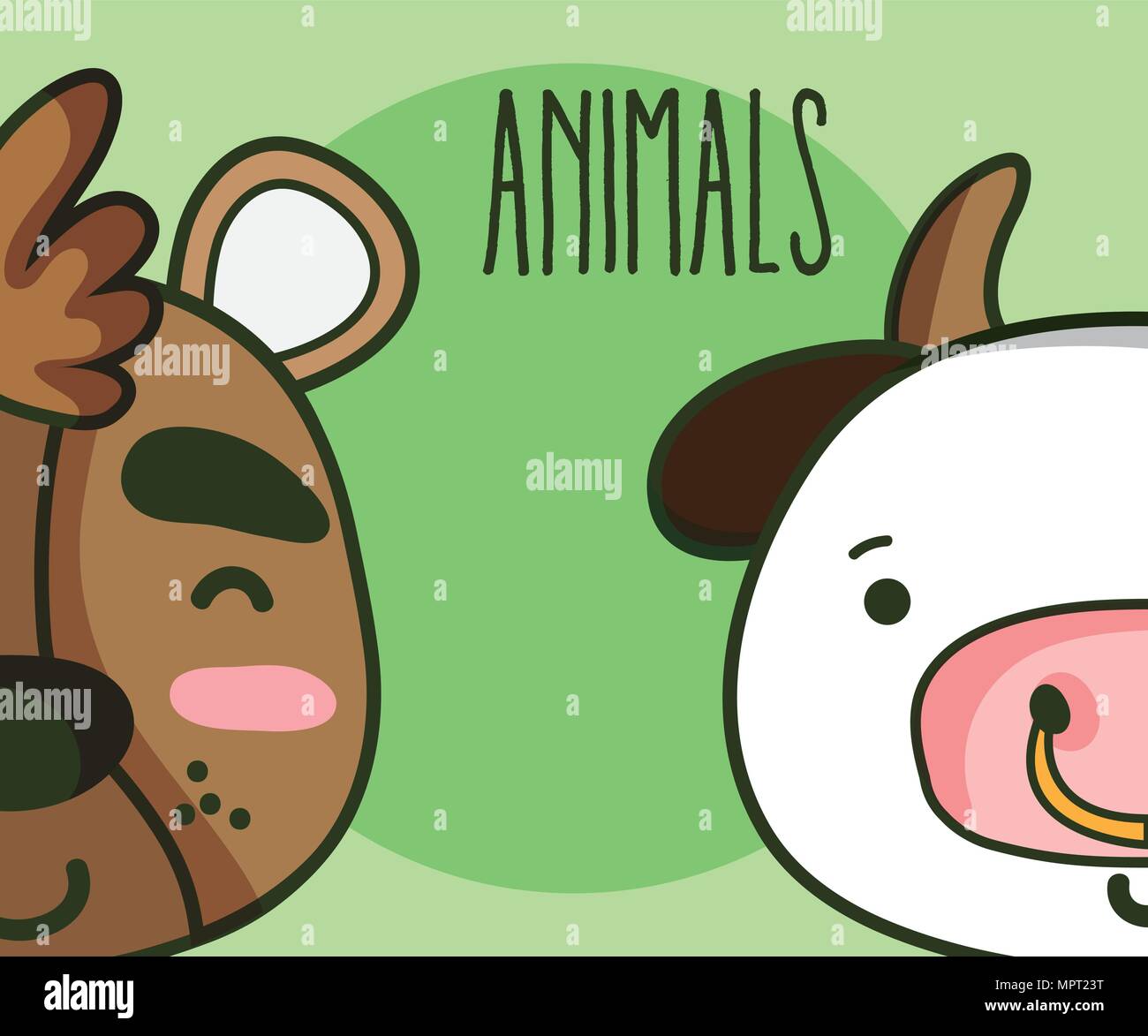 Cute animals friends cartoon Stock Vector Image & Art Alamy