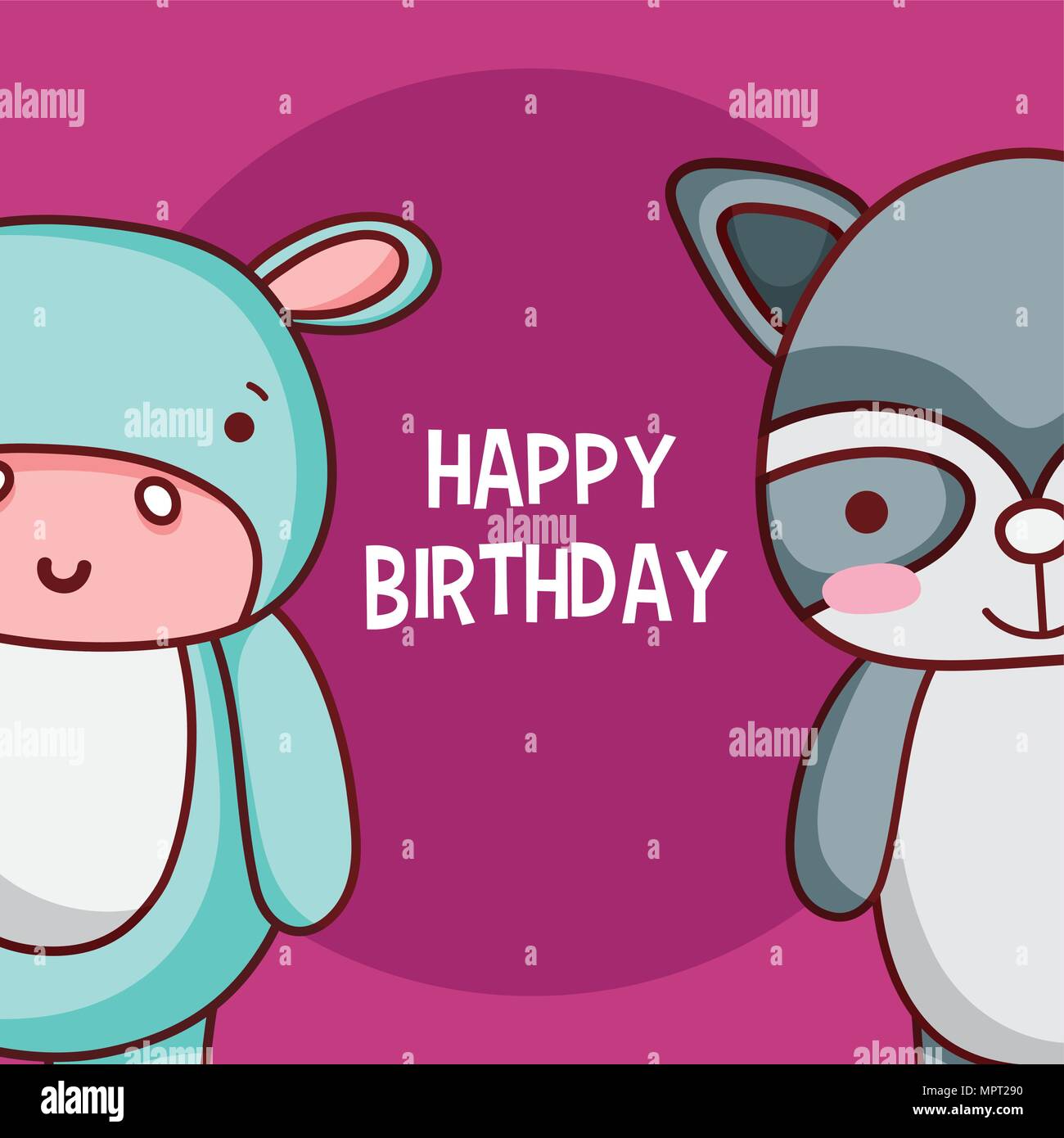 Cute happy birthday card Stock Vector Image & Art - Alamy