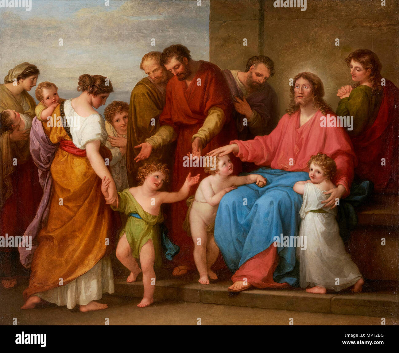 Christ Blessing the Children (Let the little children come to me), 1796. Stock Photo