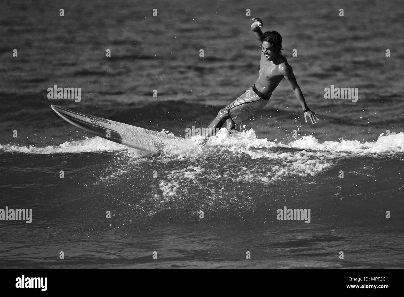 Surfing, Baler, Philippines Stock Photo