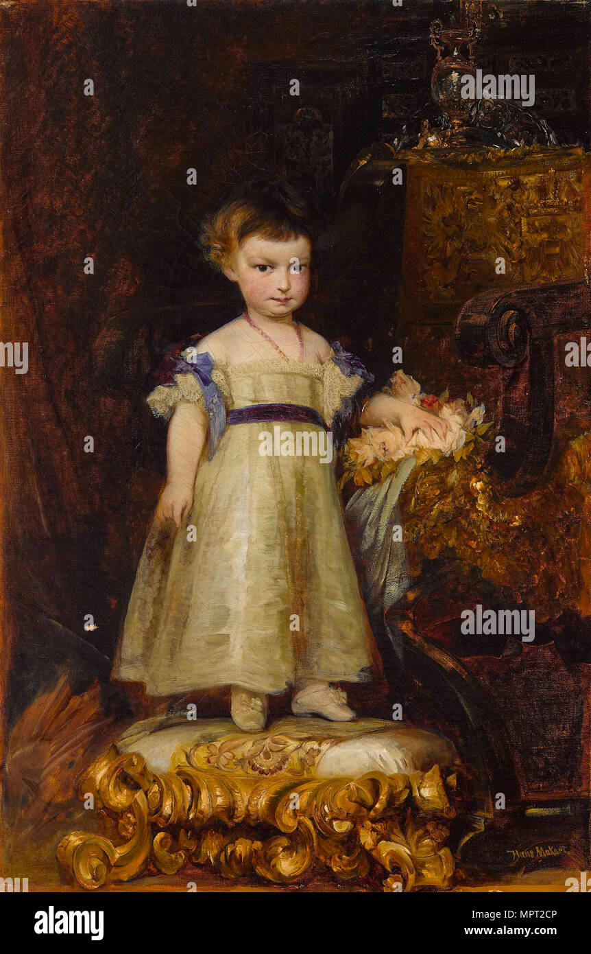 Archduchess Marie Valerie of Austria as Child (1868-1924), 1870. Stock Photo