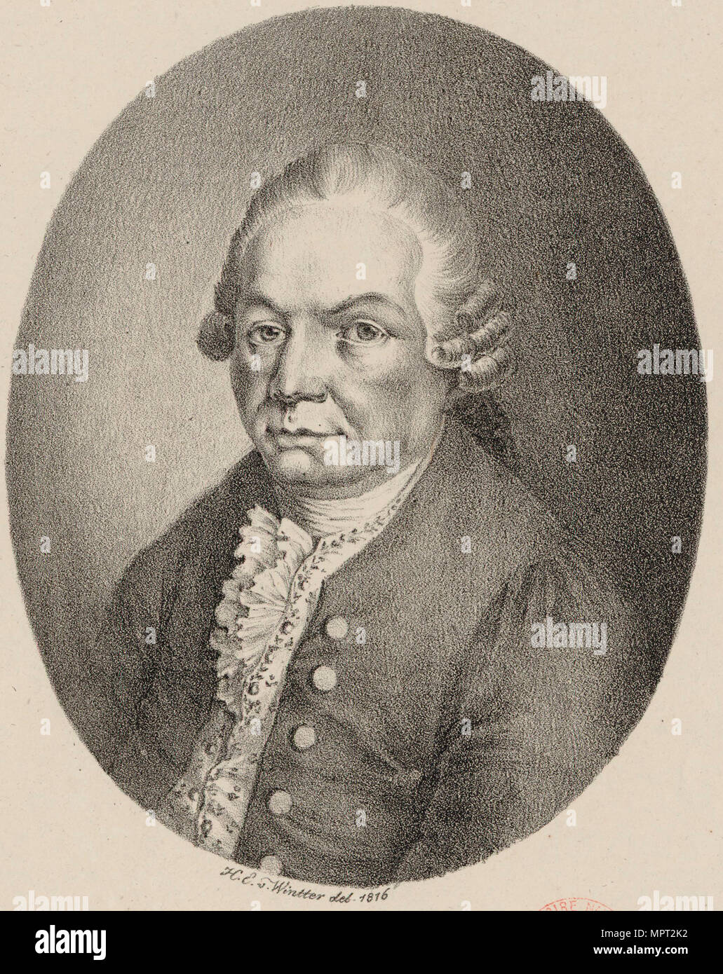 Portrait of Carl Philipp Emanuel Bach (1714-1788), 1816 Stock Photo - Alamy