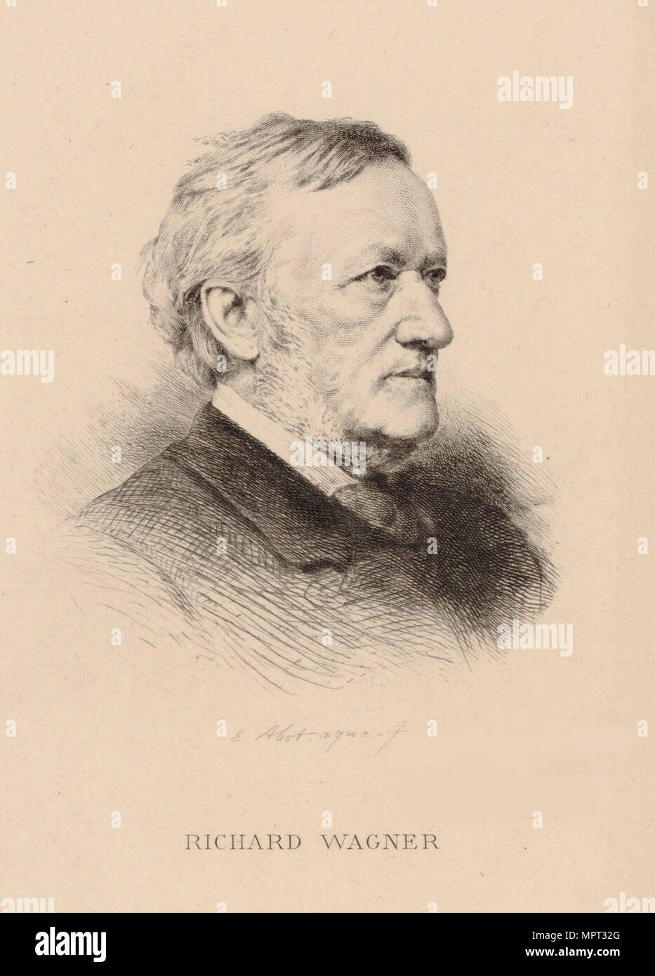 Portrait of the composer Richard Wagner (1813-1883). Stock Photo