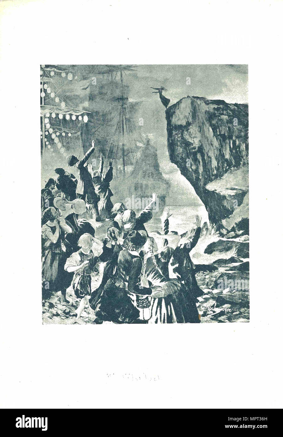 The Flying Dutchman (Der fliegende Holländer) by Richard Wagner, 1872. Stock Photo