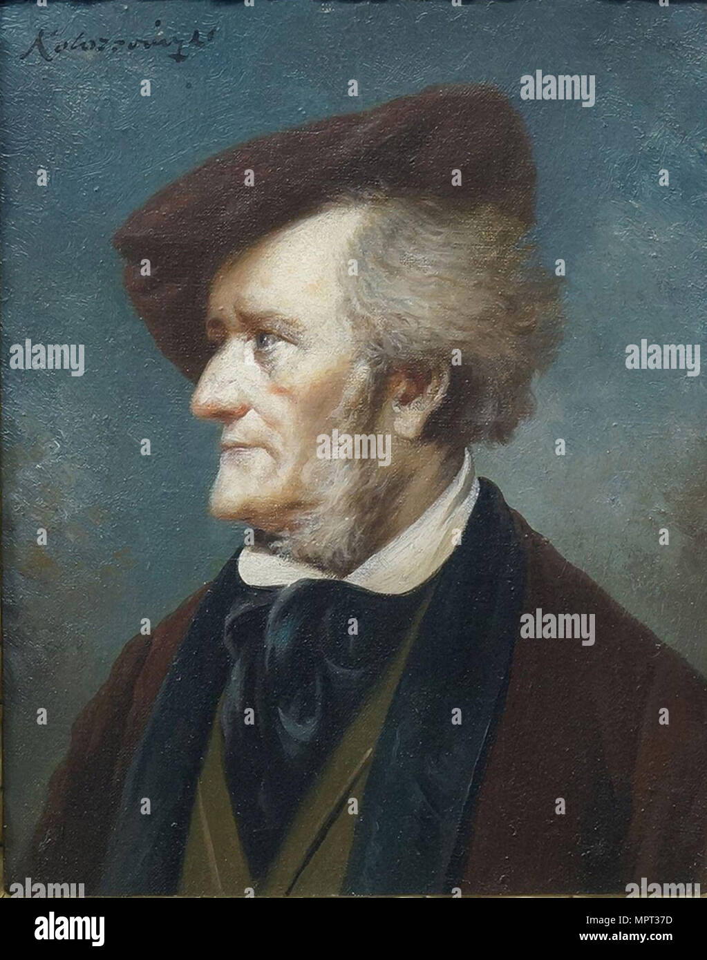 Portrait of the Composer Richard Wagner (1813-1883). Stock Photo