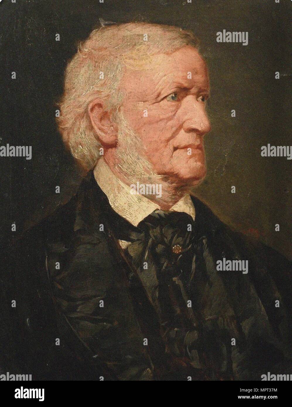 Portrait of the Composer Richard Wagner (1813-1883). Stock Photo