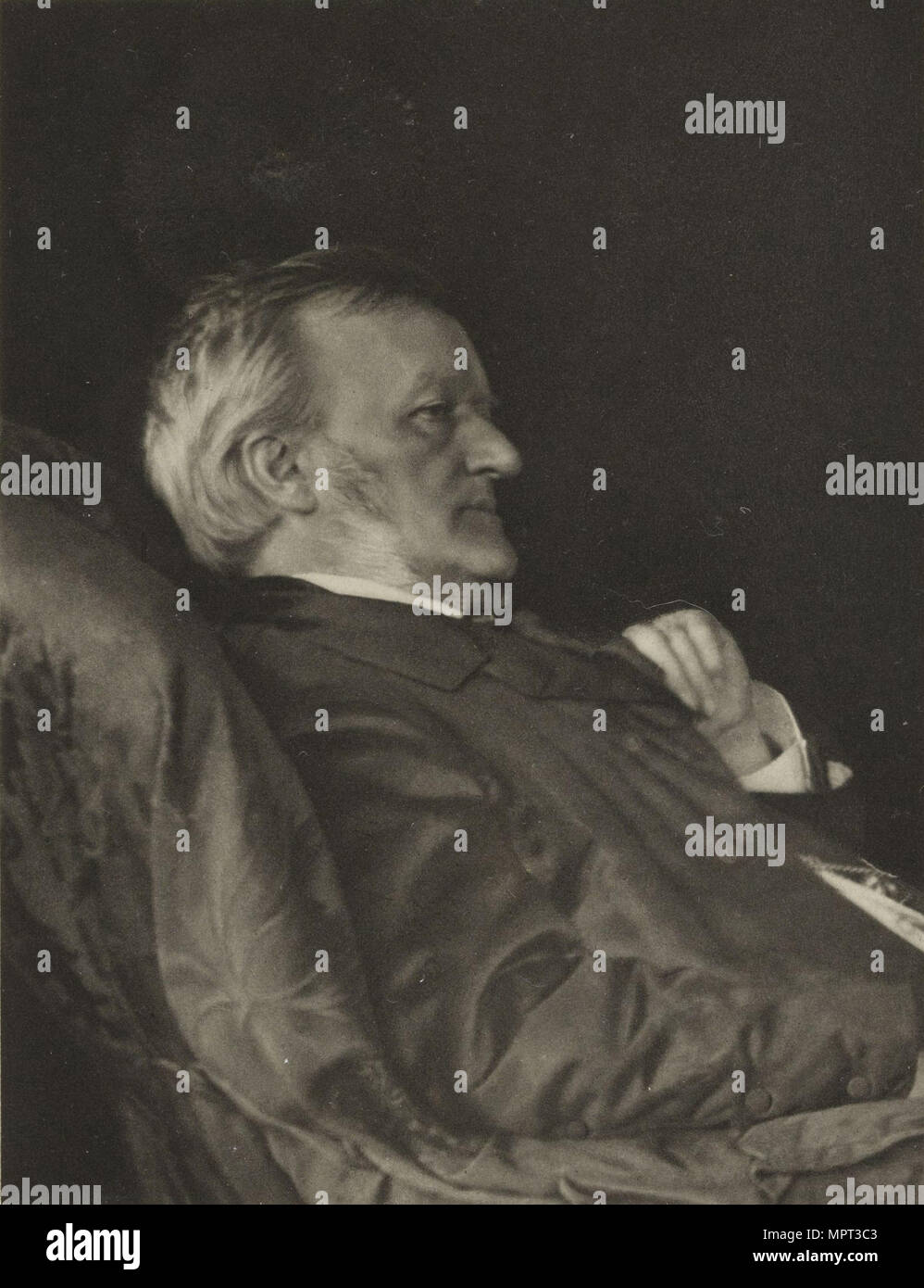 Portrait of the composer Richard Wagner (the last picture taken from life), 1883. Stock Photo