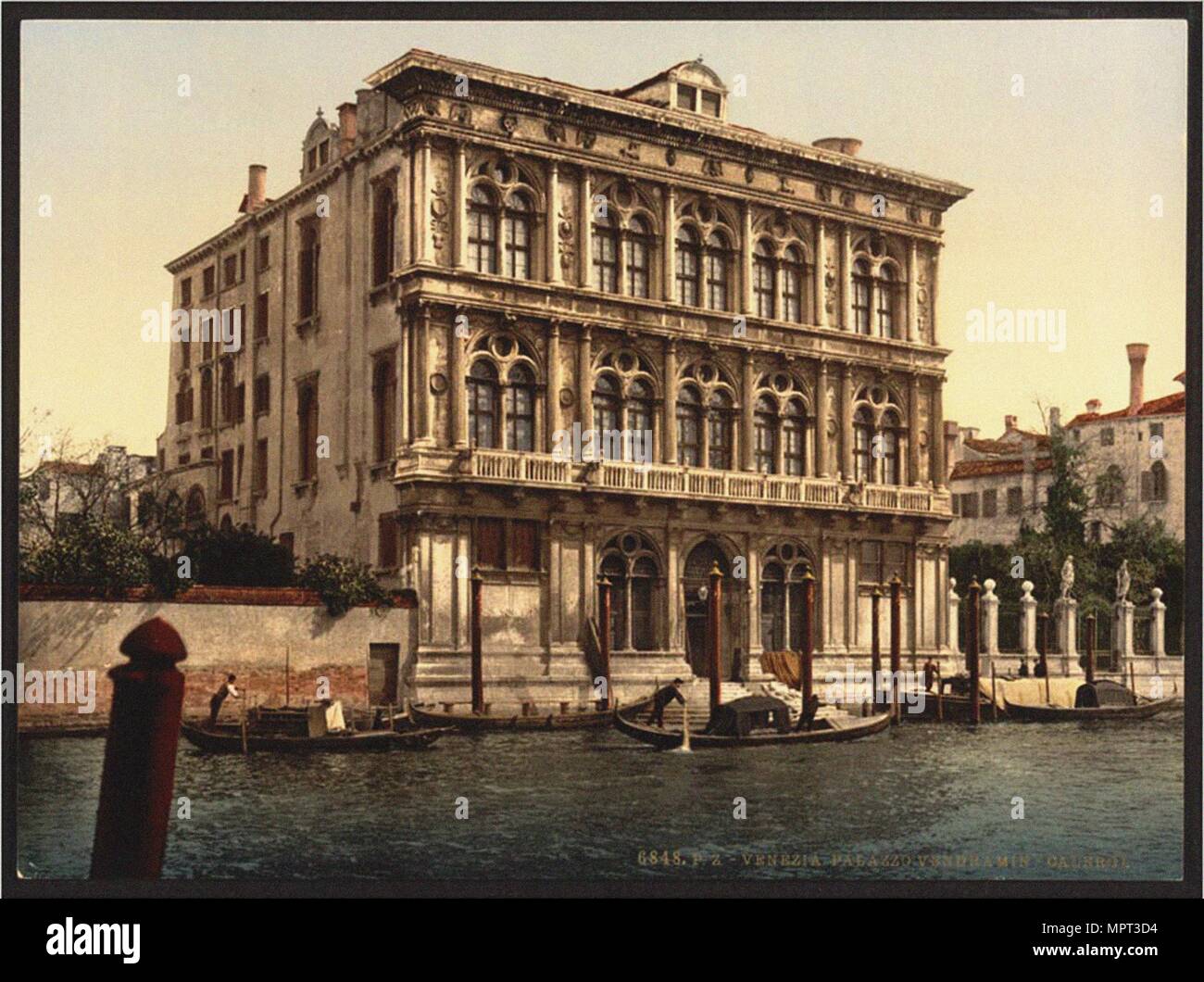 Palazzo Vendramin Calergi in Venice, 1880s. Stock Photo