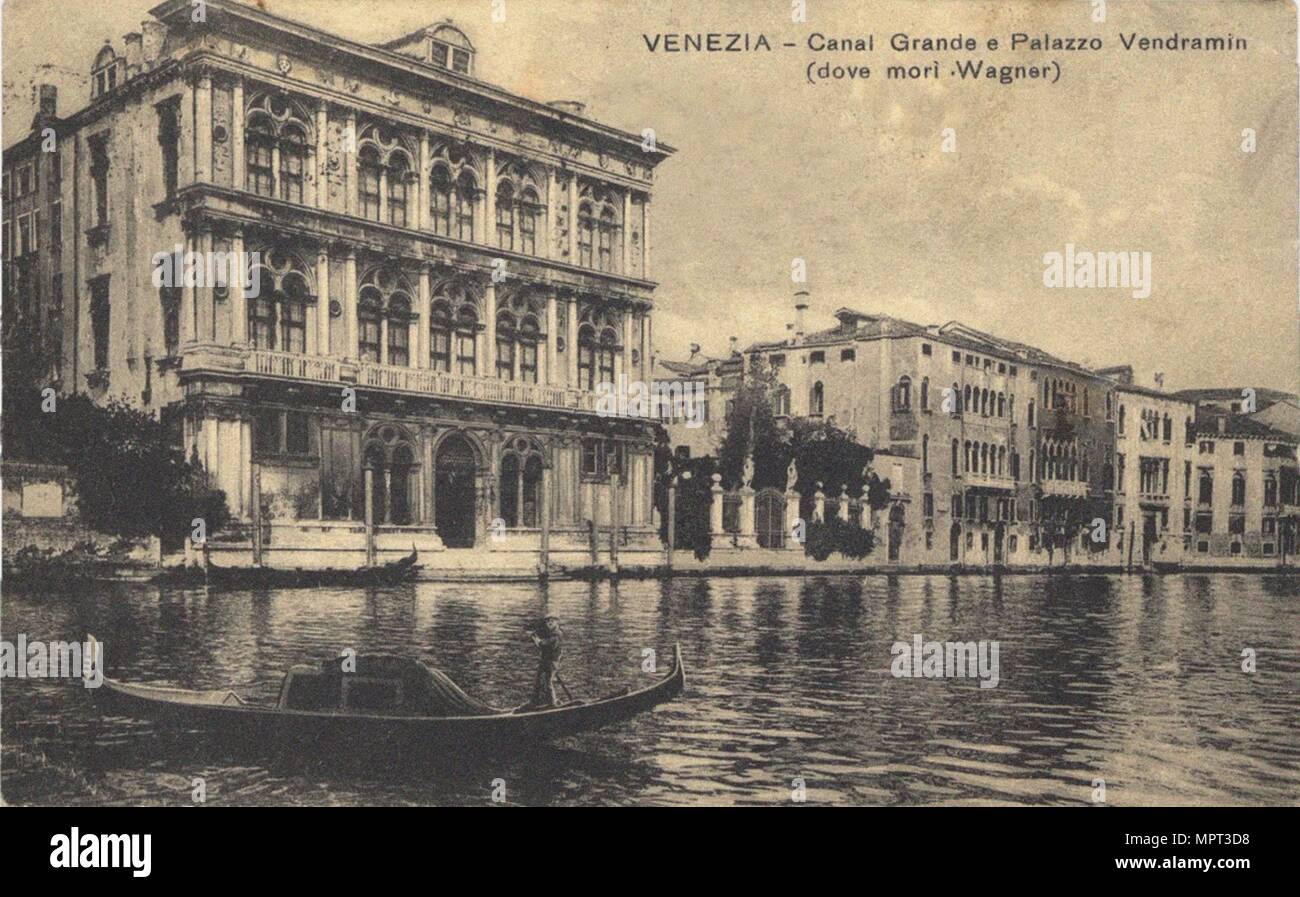 Palazzo Vendramin Calergi in Venice, 1880s. Stock Photo