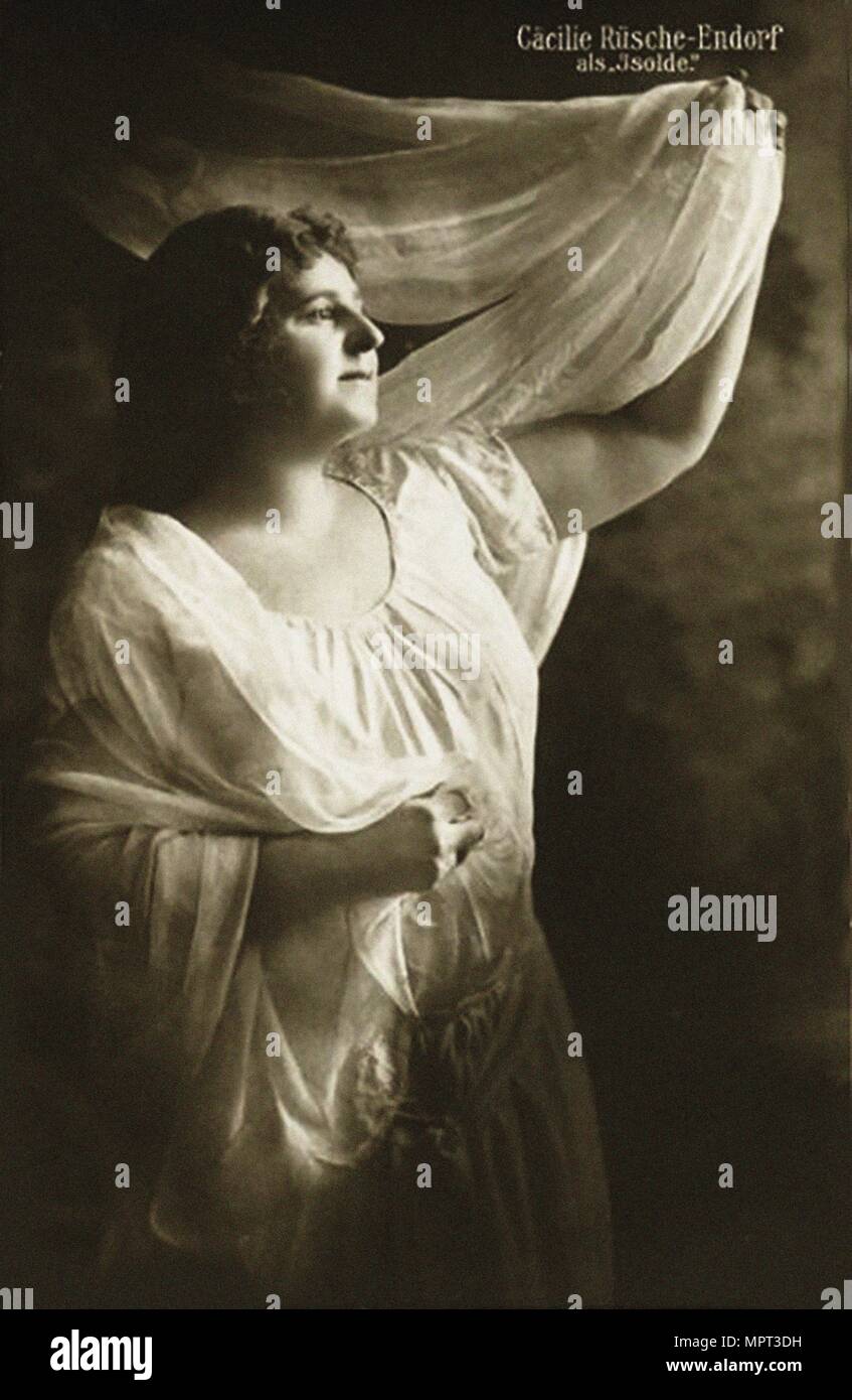 Cäcilie Rüsche-Endorf (1873-1939) as Isolde in opera Tristan and Isolde by Richard Wagner, 1910. Stock Photo