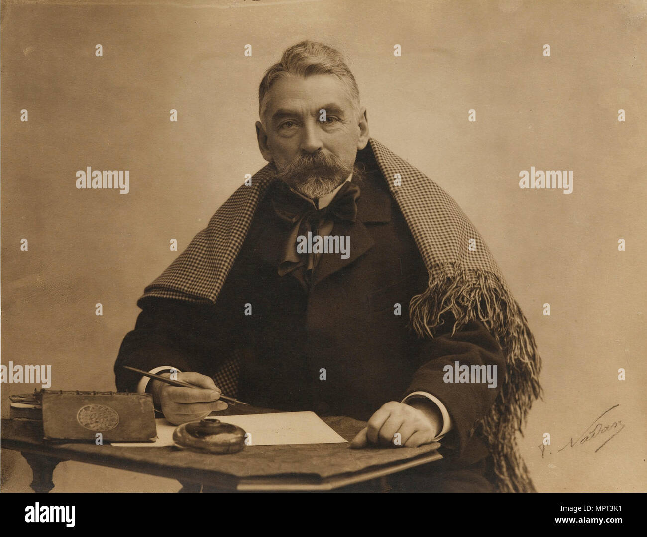 Portrait of Stéphane Mallarmé (1842-1898), 1895. Stock Photo