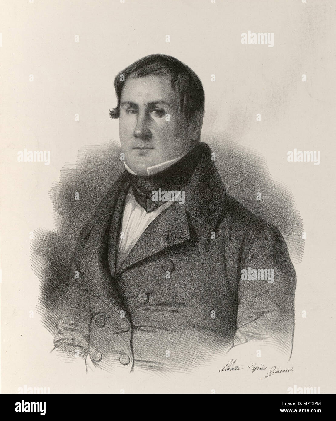 Portrait of Mikhail Vasilyevich Ostrogradsky (1801-1862), 1830-1840s. Stock Photo